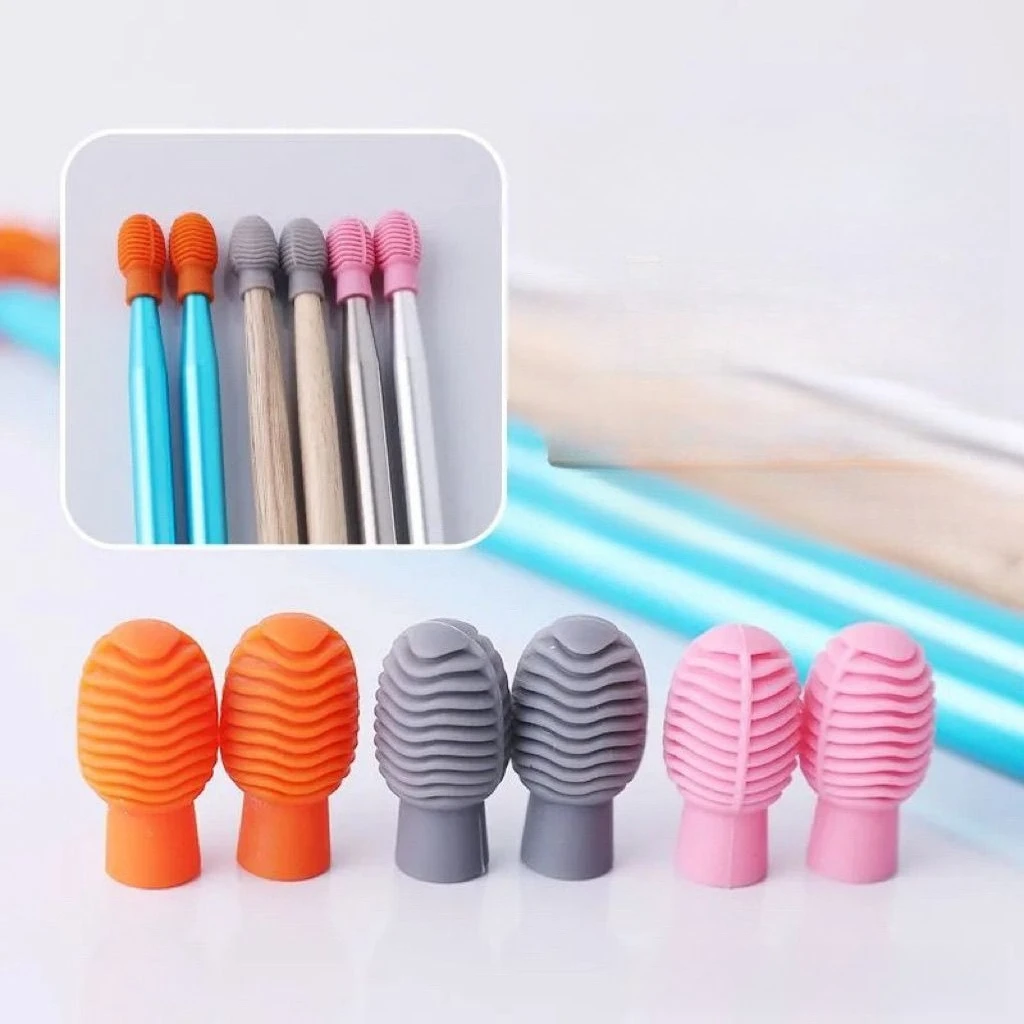 Silicone Drumstick Tips, Universal 5A 7A Drumstick Protective Covers for Practice Muffling, Accessories for Silent Drum Practice