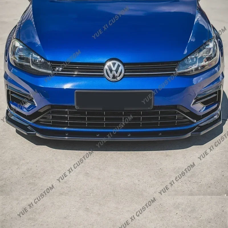 폭스 바겐 골프 7 페이스 리프트 MK7.5 R R 라인 2017-2020 MAXTON 스타일 자동차 앞 범퍼 스플리터 립 스포일러 디퓨저 가드 커버 썸네일 3
