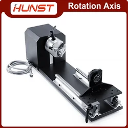 HUNST Rotary Engraving Attachment Type B Rotary Shaft with Chuck Stepper Motor for Laser Engraving and Cutting Machines