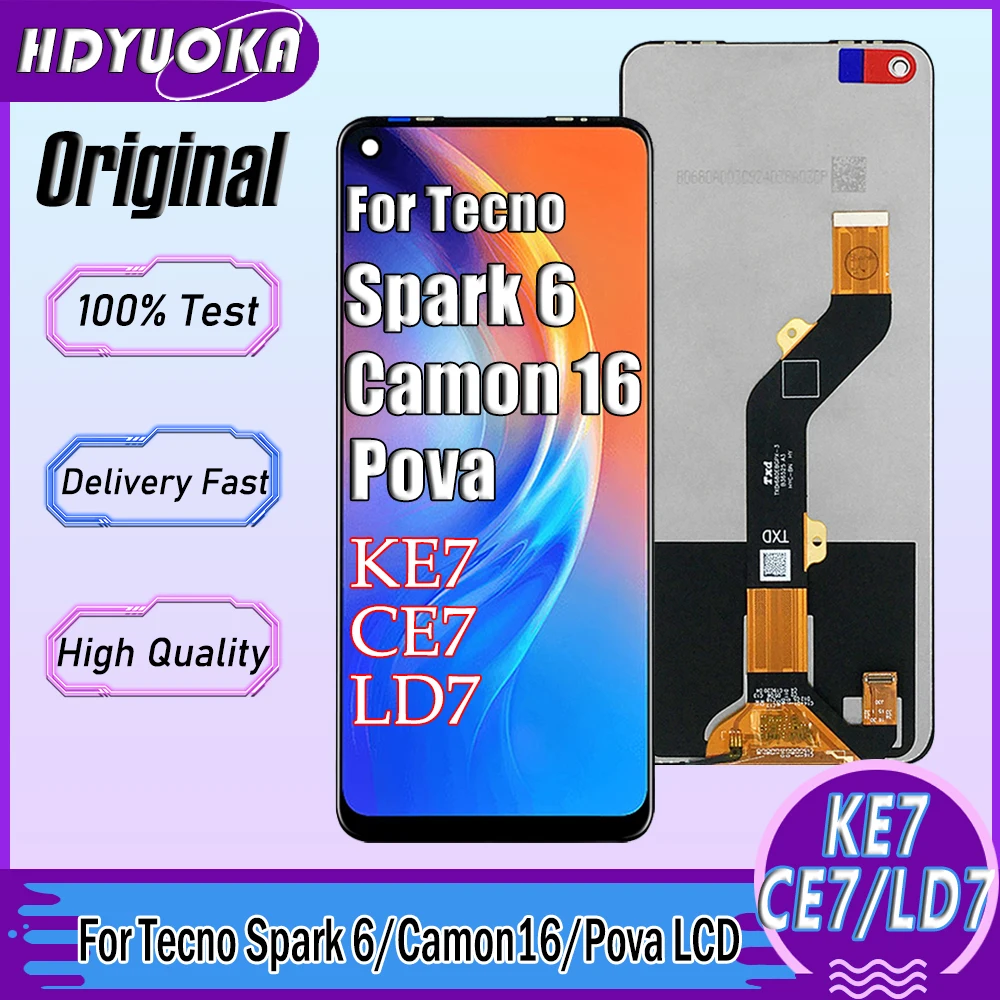 توصية وتحليل لشاشة LCD لجهاز Tecno: 6.8 بوصة لجهاز Tecno Spark 6
