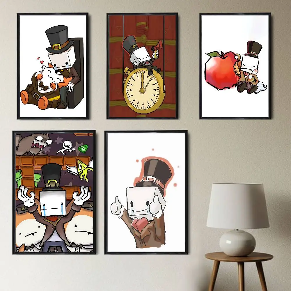 

funny game Hatty BattleBlock Theater Poster Prints Wall Art Picture Painting Gift Living Room Restaurant Bar Large Dec Sticker
