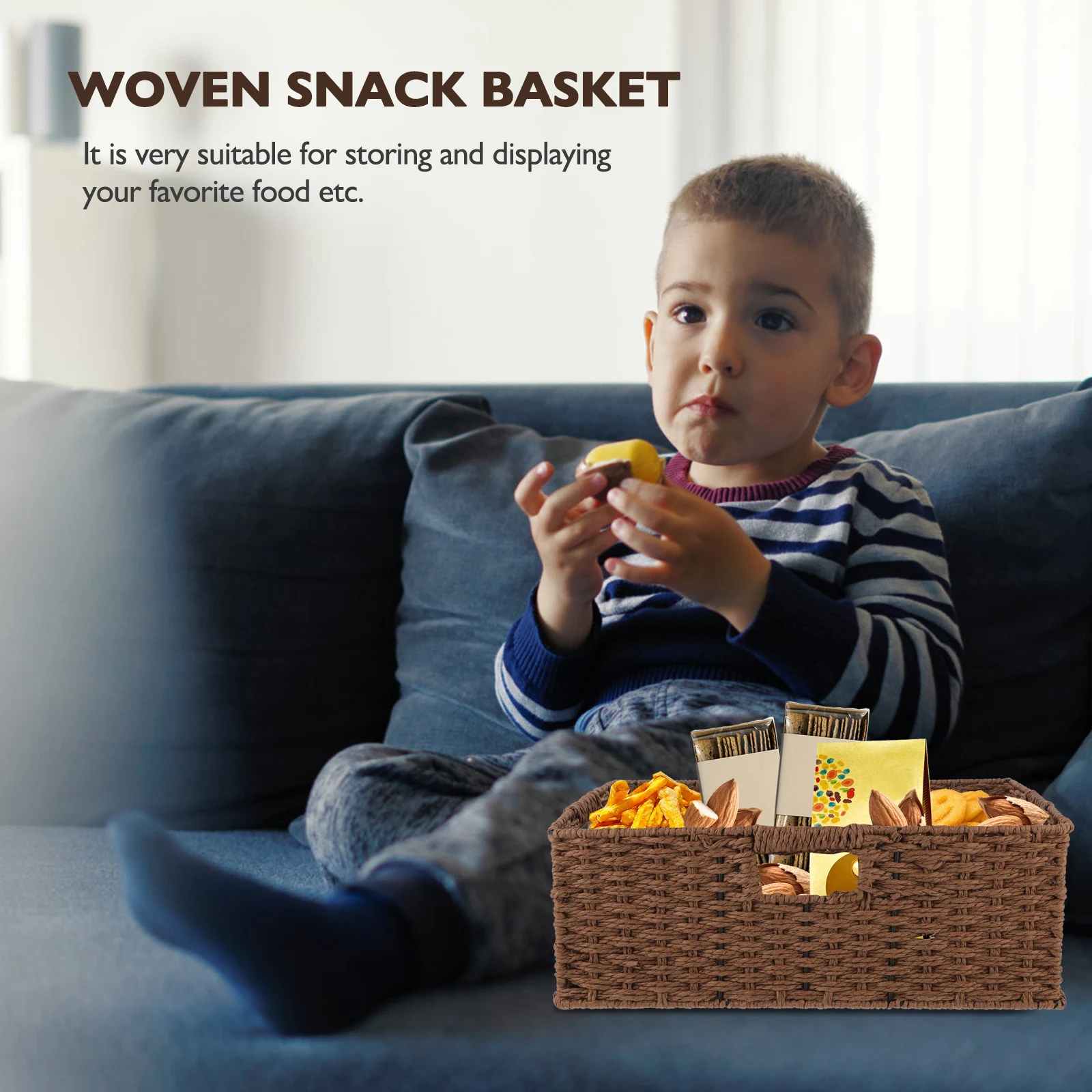 

1pc Storage Basket Snack Organizer Multi-Functional Home Decor Fruit Bread Holder Sturdy Basket