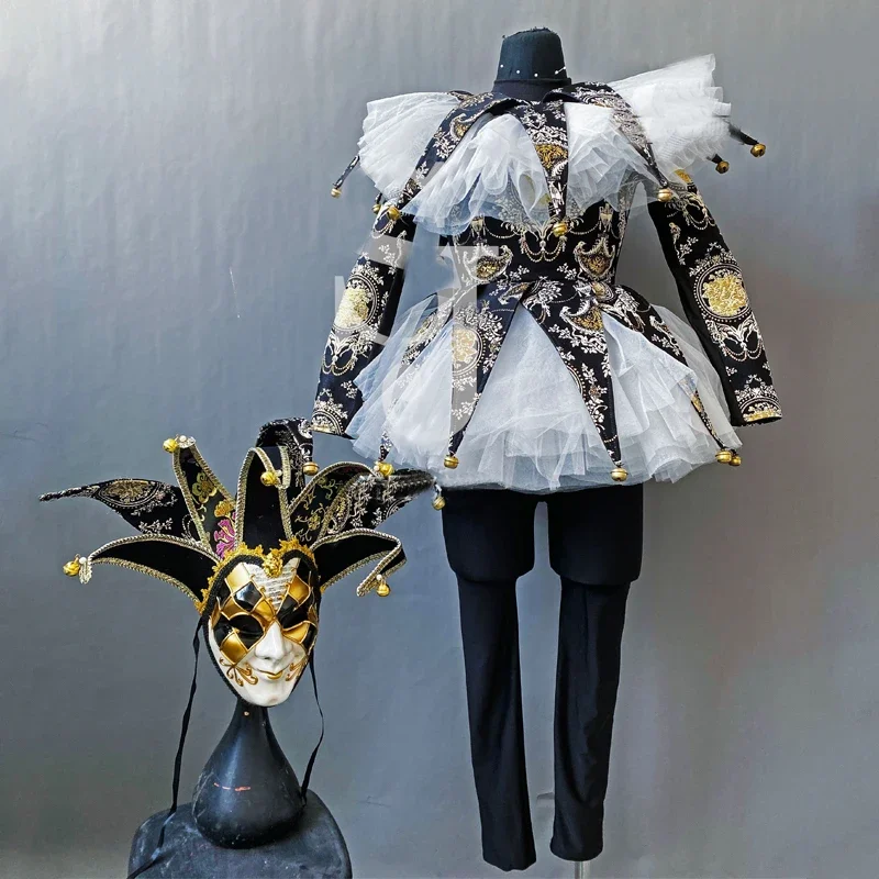 レトロな宮廷衣装ハロウィンコスプレチュチュドレスポールダンス衣装女性ナイトクラブ DJ DS パーティーステージパフォーマンス着用 XS4970