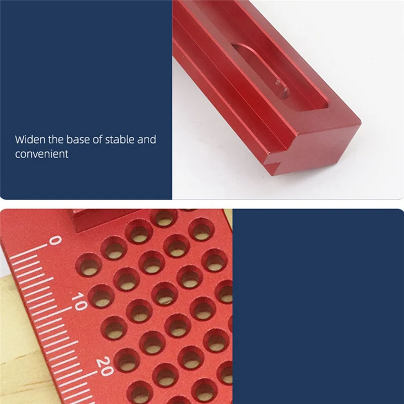AC23-300MM سبائك الألومنيوم مربع النجارة ارتفاع حاكم متري مربع L أداة قياس النجارة دائم سهلة الاستخدام #3