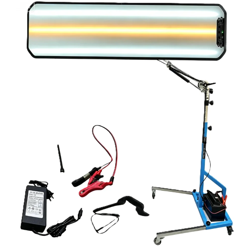 Heavy-Duty Shelf Light, Lightweight Light Panel (95x26cm) Equipped with Brand-New Upgraded Freely Adjustable Hydraulic Bracket