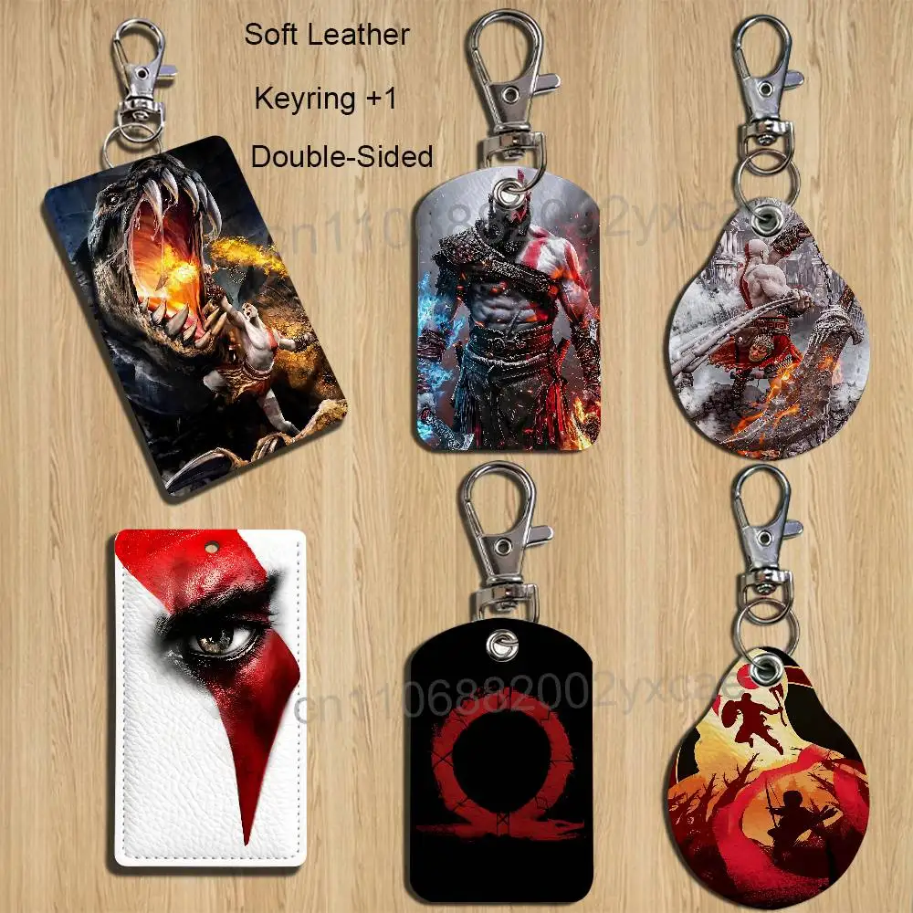 

Furious Kratos game God of War Holder For Bank Business Work Card Holder Student Card Case Bus Card Keychain