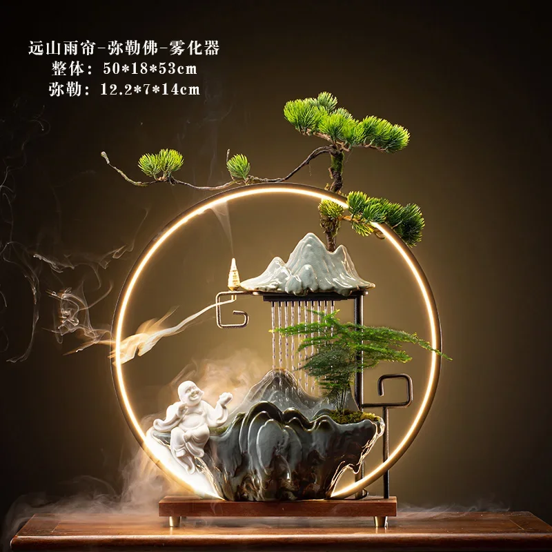 Fortune Home Decoration Incense Burner Backflow Burner Indoor Incense Holder Chinese Zen Incense Waterfall Home Decor