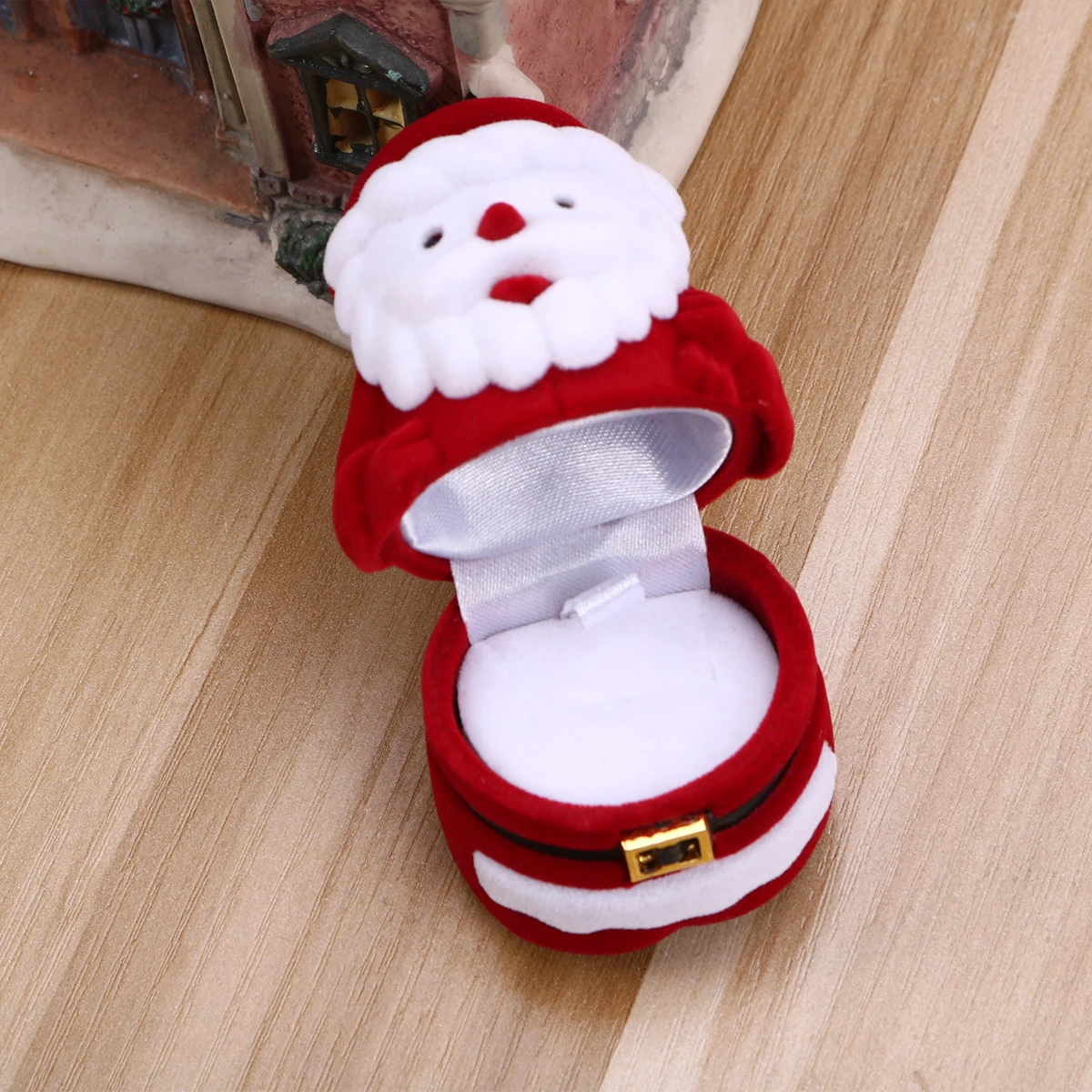 

Cute Santa Storage Box 2024 Christmas Gift Ring Earrings Jewelry Case Durable Lightweight Compact Premium Material Fine