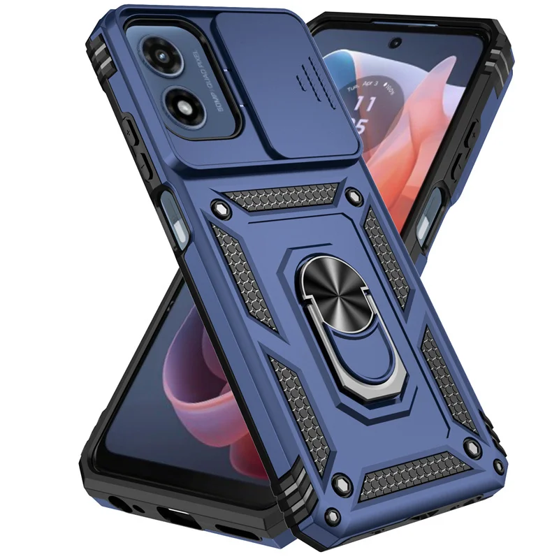 Armor Shockproof Case For Motorola Moto G Play 2024 G Power Stylus Pure 5G 2023 2022 Cover Ring Car Holder Shell Coque Funda