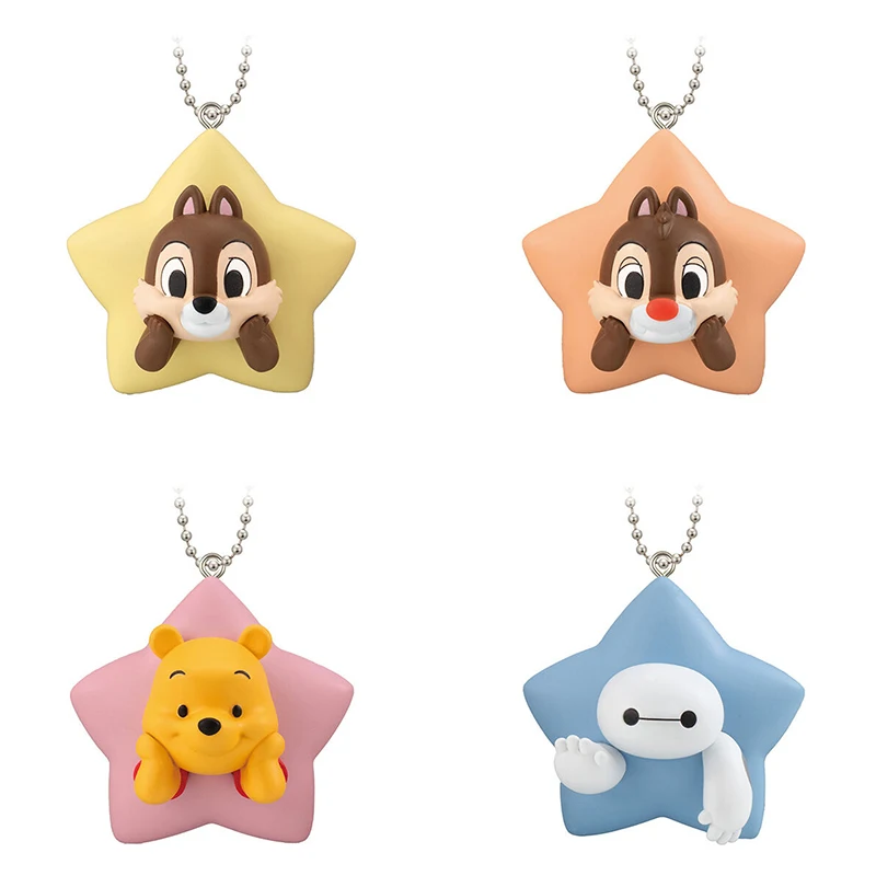 Bandai 4PCS Gashapon Pooh Chip Dale Anime Toy For Kid Action Figure Gift Collectible Model Modeling Ornaments Desktop Decoration