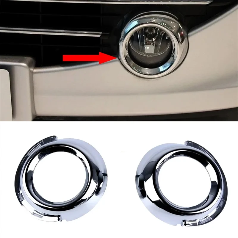For Peugeot 307 307SW front bumper plating chrome fog light frame Front fog light frame spotlight frame9653589477 7452HC 7452SN