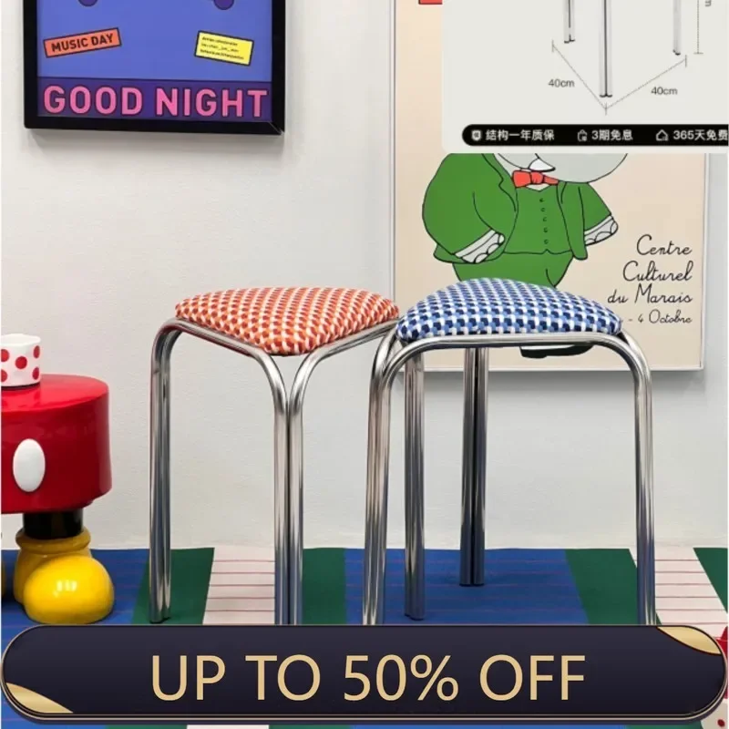 Medieval Style Low Stool Light Luxury Stackable Triangle Household Simple High-end Creative Furniture