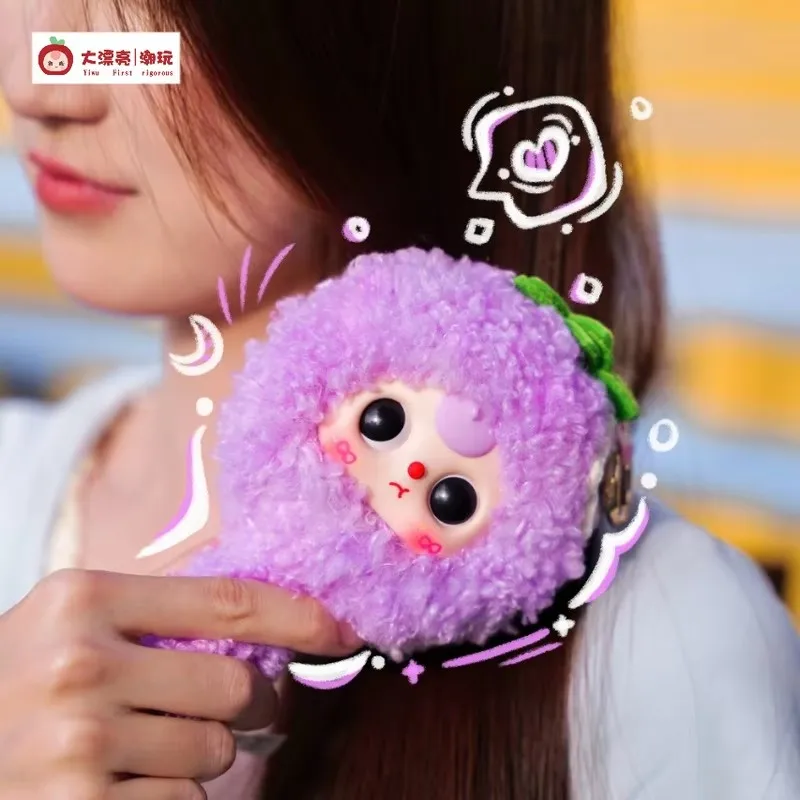 In Stock Baby Three Let Me Comb Your Hair Series Plush Blind Box Cute Fruit Comb Doll Creative Design Fashionable Toys Girl Gift view 6