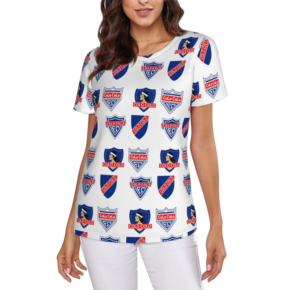 Camiseta Social Y Deportivo Colo-Colo para mujer, camisetas de manga corta, ropa con cuello redondo, camisetas de algodón para verano, ropa de calle