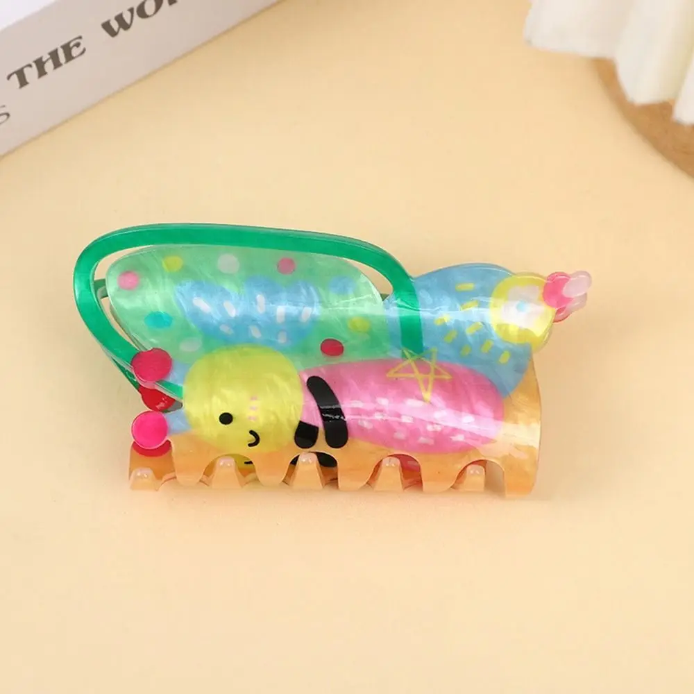 

Fashion Acrylic Flower Hair Claw Rainbow Dog Animal Hair Clip Cloud Bear Rabbit Shark Clip Female