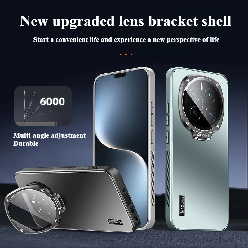Case For Honor Magic 7 Pro Luxury flip cover lens film bracket pc back cover For Honor Magic 7 Pro shockproof bumper Funda