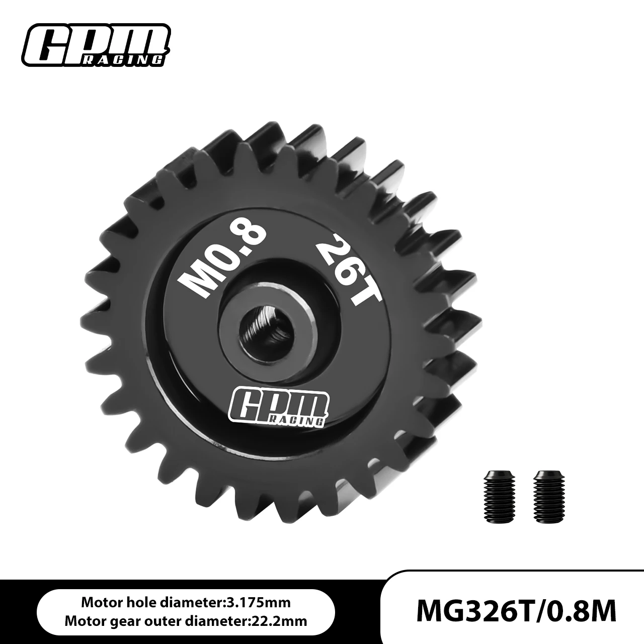 ترس المحرك الفولاذي GPM 40Cr 15T-30T (32P / M0.8/ 3.175 مم) ترس ترس #4