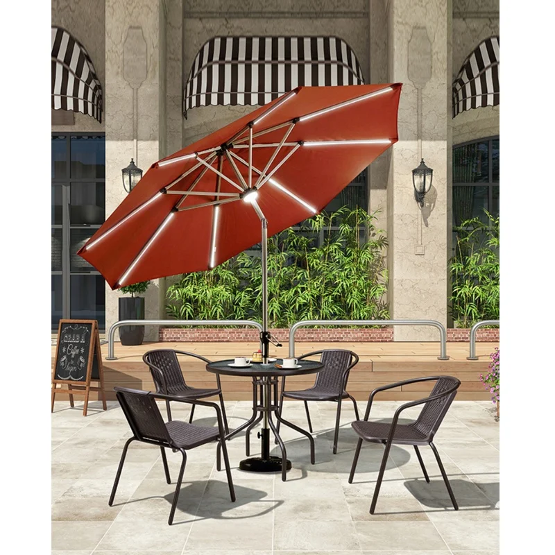 Garden classic aluminum furniture set outdoor leisure table and chair combination patio terrace rattan table and chair Set