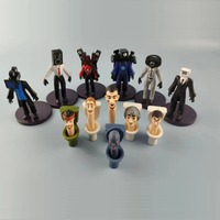 Game Skibidi Toilet Action Figures Scale Model Set Toys Creative Peripheral Ornaments Kids Party Cake Decoration Birthday Gifts