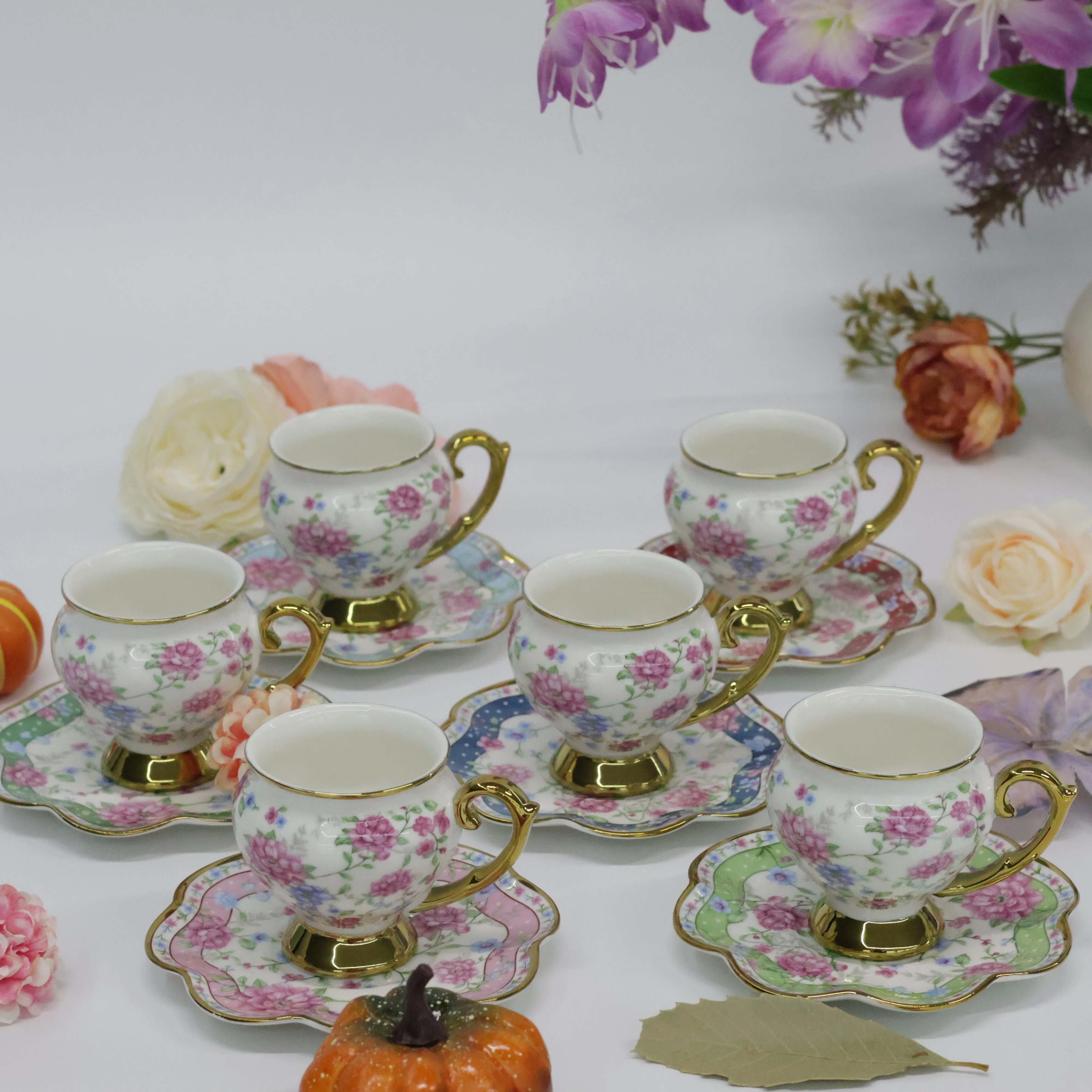 Sechs Tassen und sechs Teller – Espresso Cup Saucer Bewertung und Preis