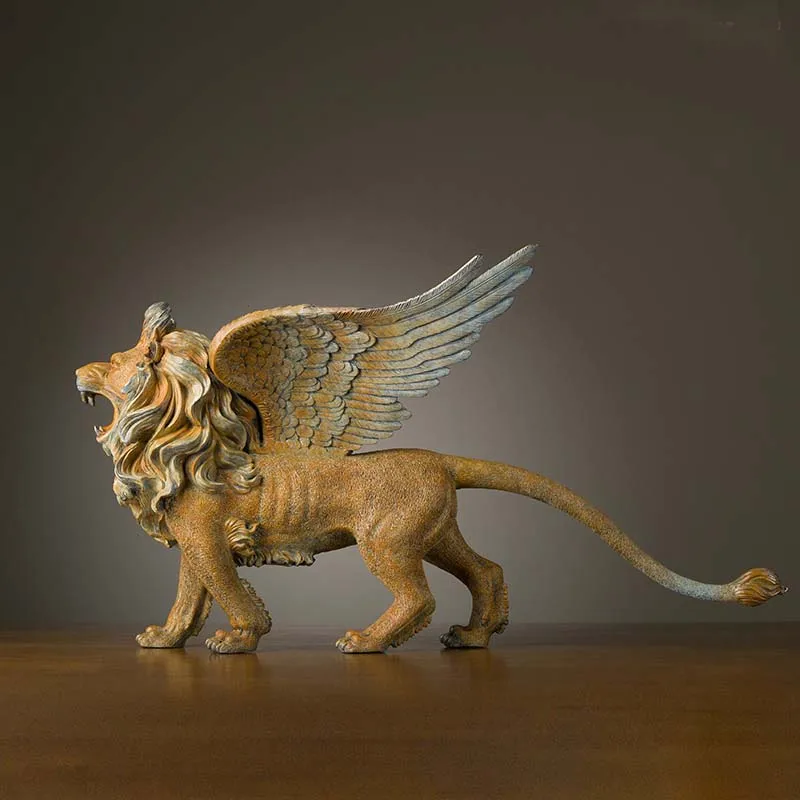 

large 2023 Home store Company SHOP TOP COOL ornament art Sculpture GOOD LUCK Success BRONZE carving Africa lion tiger statue