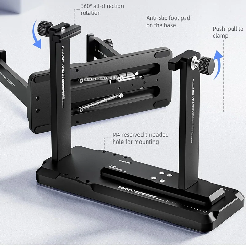QIANLI PM80 Adaptive LCD Screen Protector Cover for Mobile Phone Maintenance 360° Omni-directional Cleaning Fixture