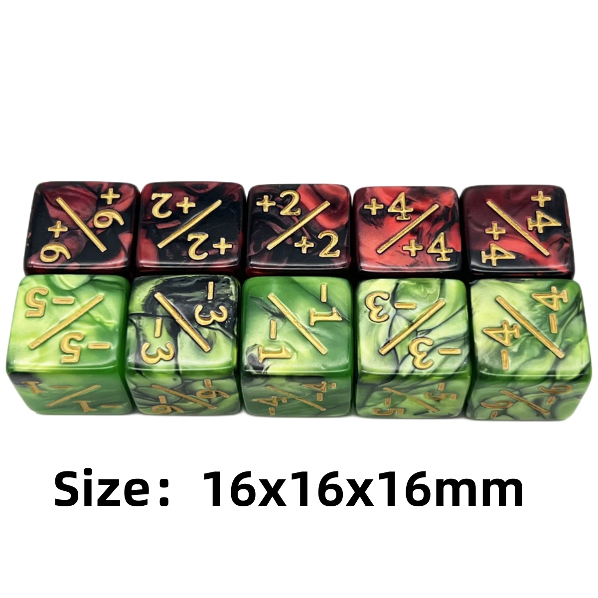 10 Pieces Dice Counters Token Dice, D6 Dice Compatible with Card Game Math Classroom Accessories