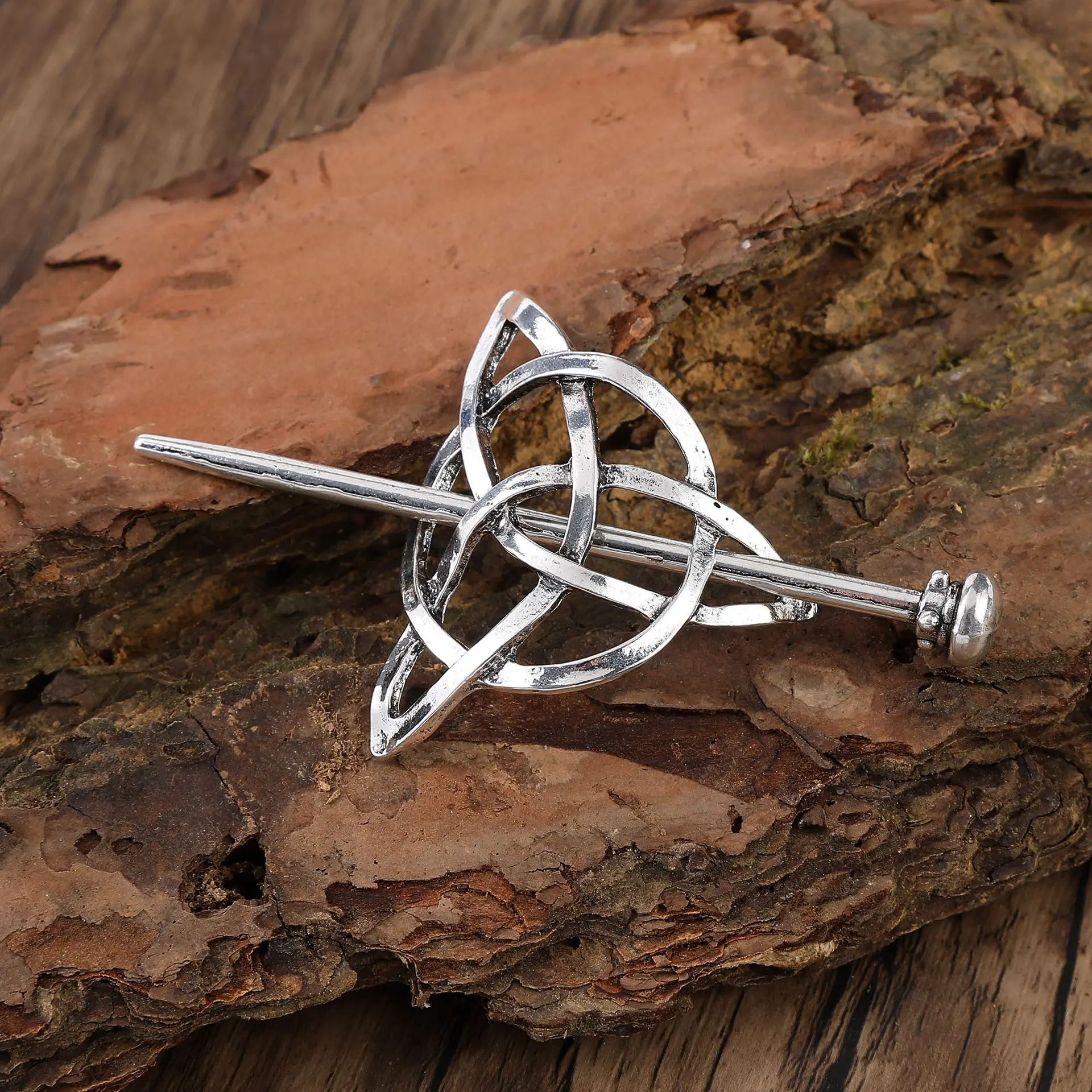 Antique Knot Shaped Updos Hairpin Set For Women Simple Silver Color Metal Hair Stick Vintage European Style Prom Hair Accessory