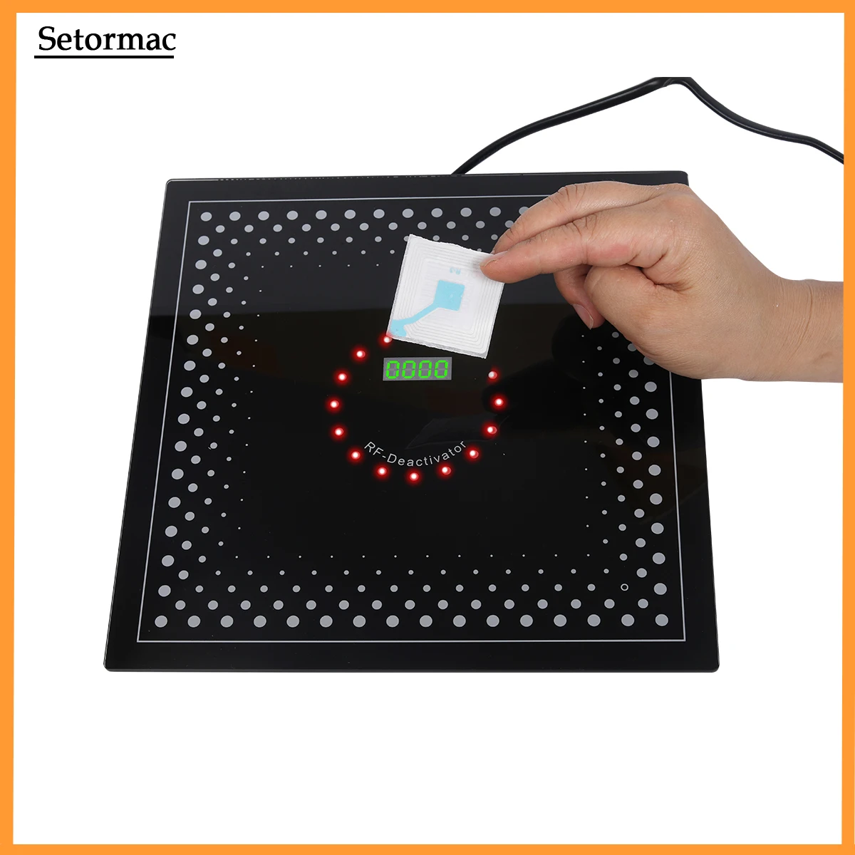 

Label Deactivator For RF8.2Mhz EAS Systems Checkpoint System Compatible Security Label Degaussing Machine With Sound And Light