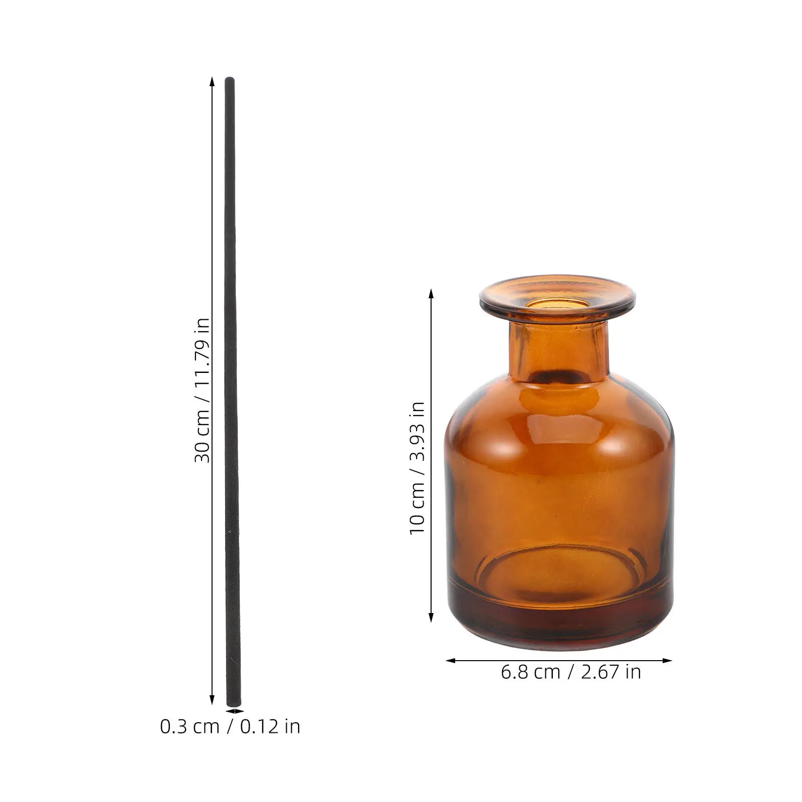 Glass Diffuser Bottle Aromatherapy Oil Bottling Empty Bottles Decorative Replacement