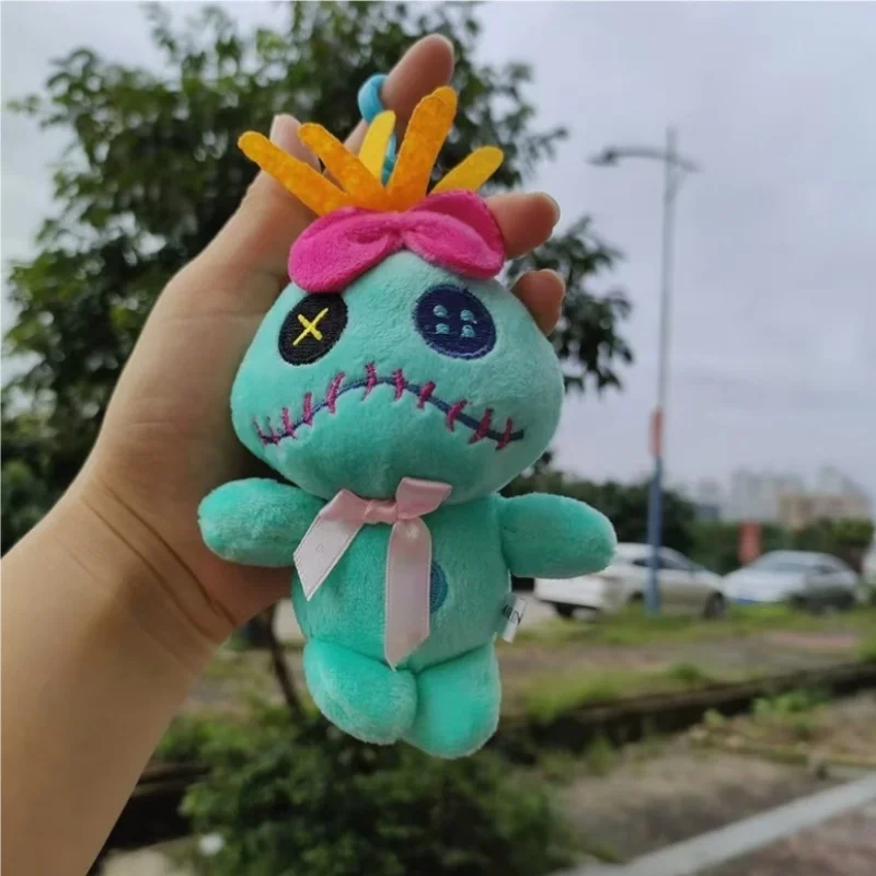 ديزني أنيمي سكرمپ ألعاب من نسيج مخملي المفاتيح مع حلقة رئيسية محيط نموذج دمية الكرتون على ظهره قلادة الديكور لعبة هدية الكريسماس