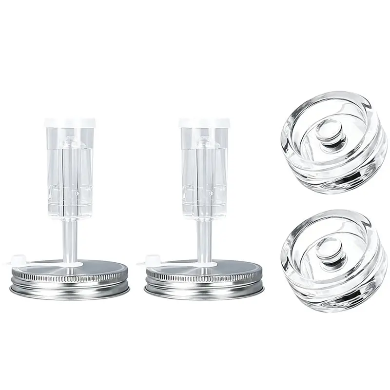 

EYFL-Fermentation Kit-For 86MM Wide Mouth Jars Compatible- Includes 2 Upgraded Lids& 2 Glass Weights Ideal For Sauerkraut