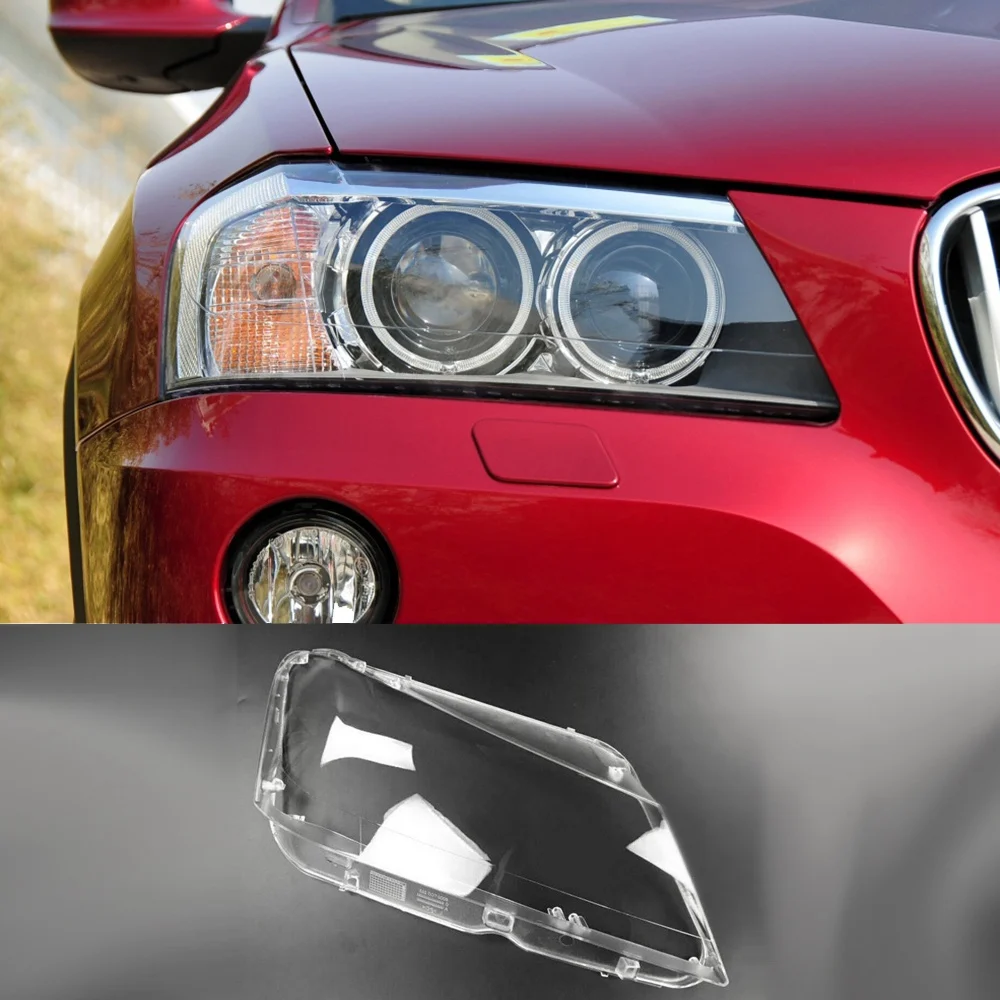 for -BMW X3 F25 2011 2012 2013 Car Headlight Cover Clear Lens Headlamp Lampshade Shell (Right Side)