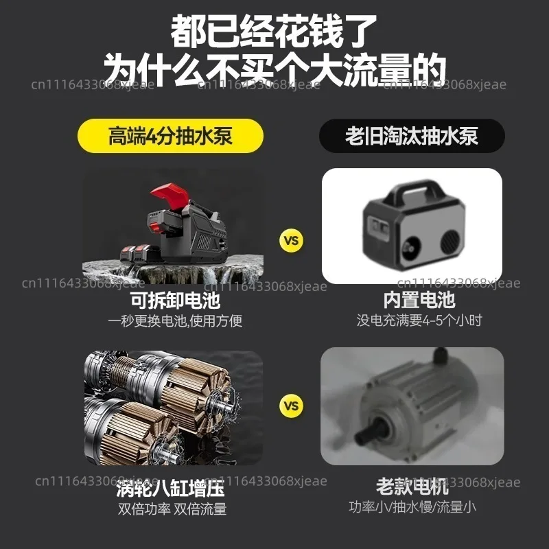 Portable lithium battery water pump watering machine Agricultural irrigation Household rechargeable water pump watering artifact