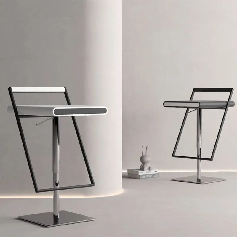 Stainless steel rotating, bar chair, island chair household high chair, hotel front desk modern and simple, lift bar chair