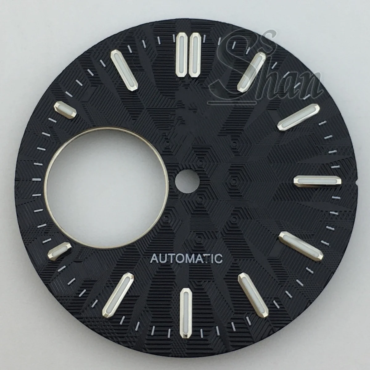 Nh38 29mm mostrador de relógio branco preto azul verde mostrador de relógio para movimento nh38 peças de reposição de quadros de relógio