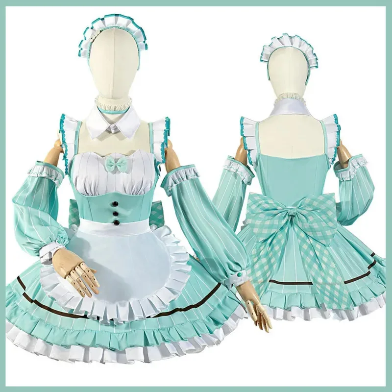 أنيمي لوف لايف! سوبر ستار!! واكانا شيكي أزياء تنكرية فستان الأميرة لوليتا تنورة شعر مستعار امرأة مثير Kawaii ملثمين أسود ؛ 3,c'5.b;8' #1