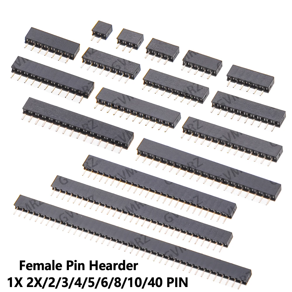 10pcs 1X 2X/2/3/4/5/6/8/10/40 PIN Single Row Straight FEMALE PIN HEADER 2.0MM 2MM Strip Connector So 1x10P 1x11P  1x12P 1x14P