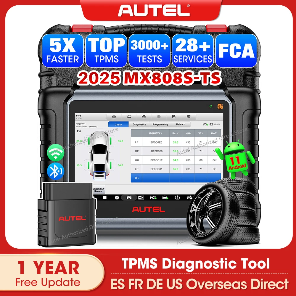 Autel MaxiCOM MX808S-TS All-in-one TPMS Diagnostic Tool Bidirectional Scanner TPMS Programming Relearn Retrofit pk MK808S TS