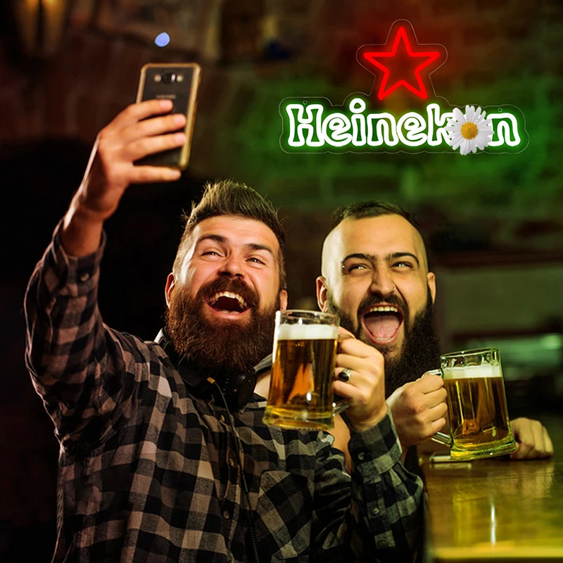 네온사인 벽 장식 LED 네온 조명 남성용 침실 바 비스트로 상점 파티 생일 선물 벽 예술 USB 전원