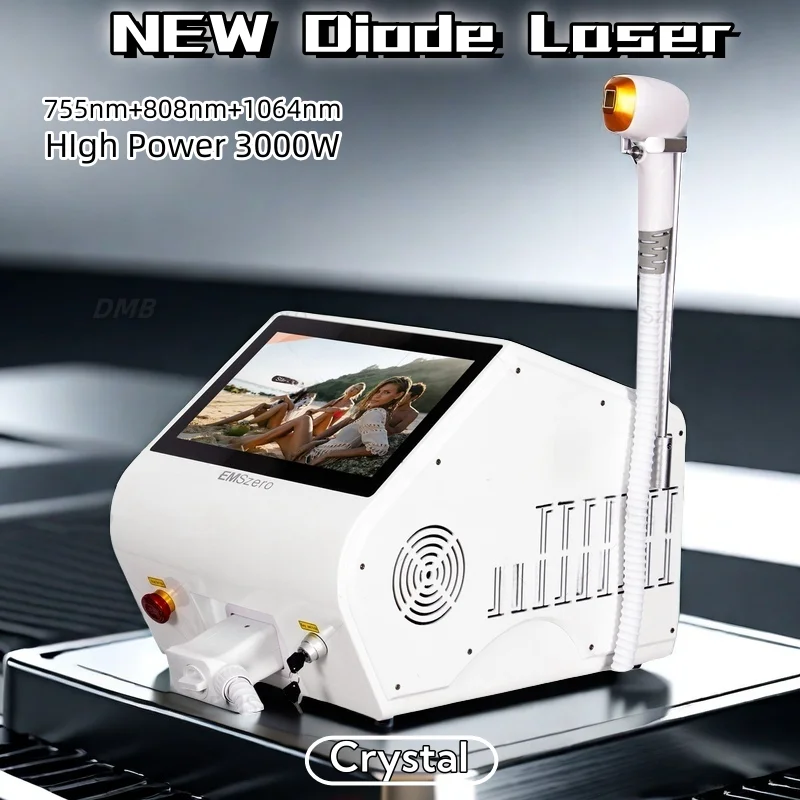 

Professional Salon 808nm Diode Laser Freezing Point Painless Permanent Smart 3-Wave Super Energy Density Hair Removal Device