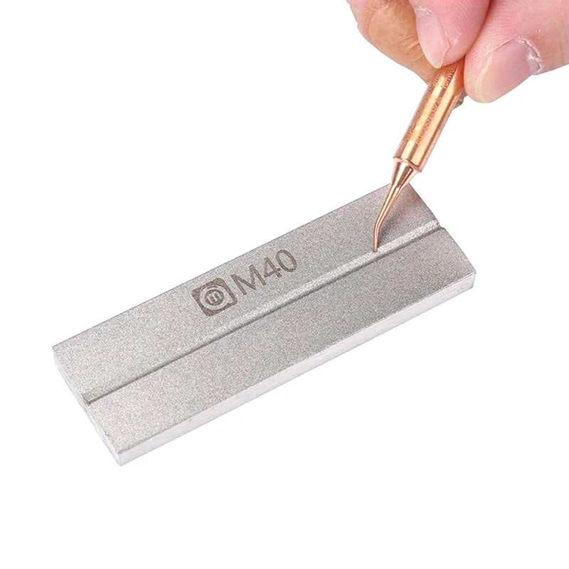 M40 Gold Steel Grindstone For Phone Maintenance Tweezers Soldering Iron Tip Grinding Blade Correction Repair Whetstone