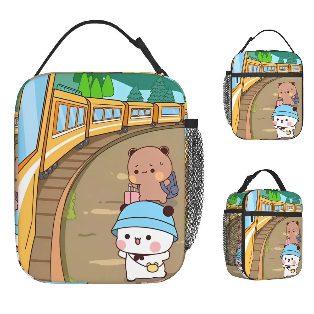 Сумка для обеда серии Bubu и Dudu, удобная коробка для обеда, унисекс, сумка-холодильник с принтом для пикника, винтажная сумка-тоут Оксфорд, сумки для еды