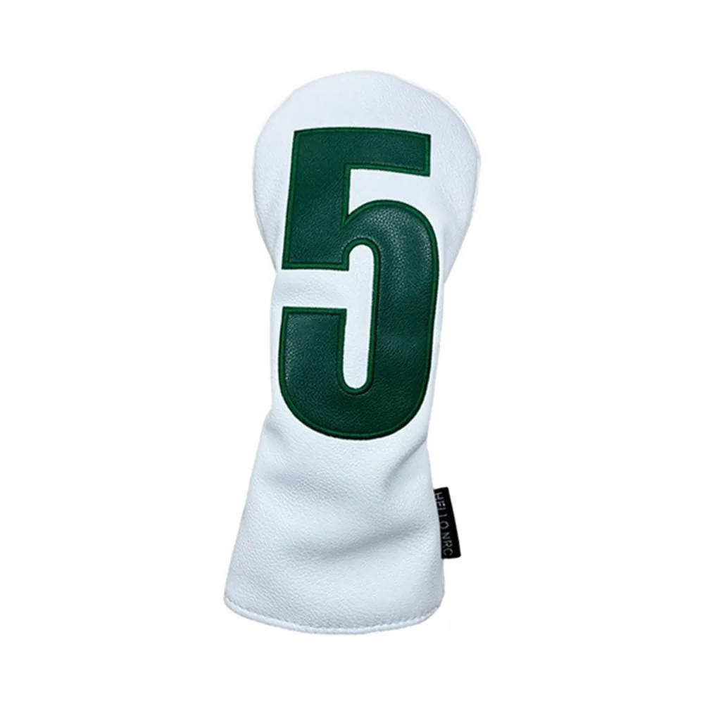 

1 3 5 U Golf Head Cover Number Print PU Leather Golf Club Protector Embroidered Waterproof Wood Headcover Hybrid UT