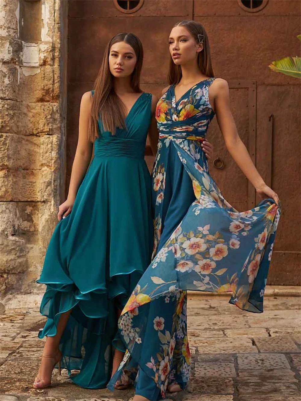 New High/Low Bridesmaid Dresses 2024 Simple Chiffon Sexy Off-The-Shoulder Evening Party Gown Custom Made