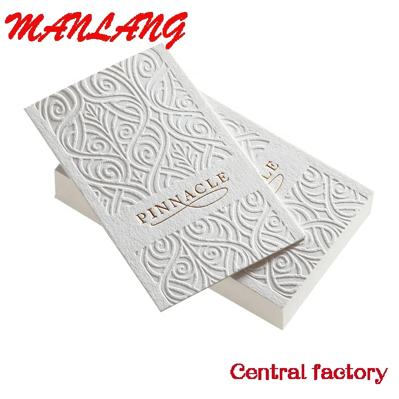 Custom  embossed High Quality Custom Luxury Gold Foil Logo Printing Business Cards With