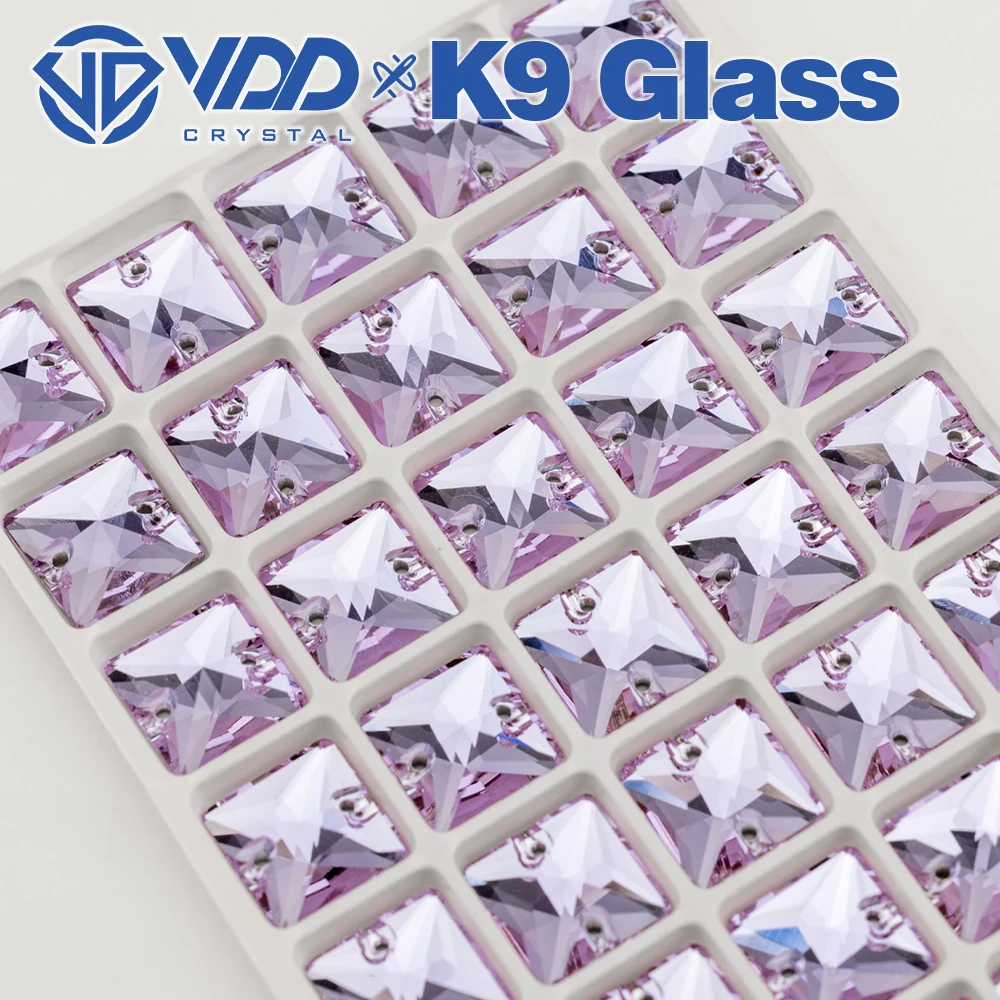 VDD Großhandel Quadratische Hochwertige K9-Glas-Applikationssteine, Kristall-Boxverpackte Flachboden-Nähsteine für Bekleidungsdekorationen – Detail 24