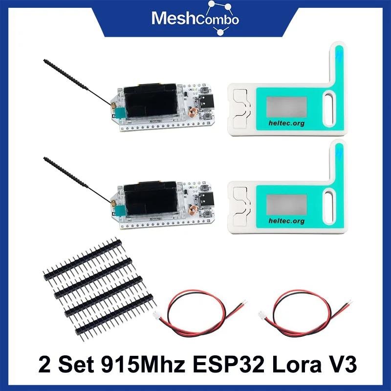 

2 Sets 915MHZ ESP32 Lora V3 WiFi+BLE Development Board 0.96inch OLED Display ESP32-S3 Dual-core SX1262 Type-C Lora Kit for Ardui