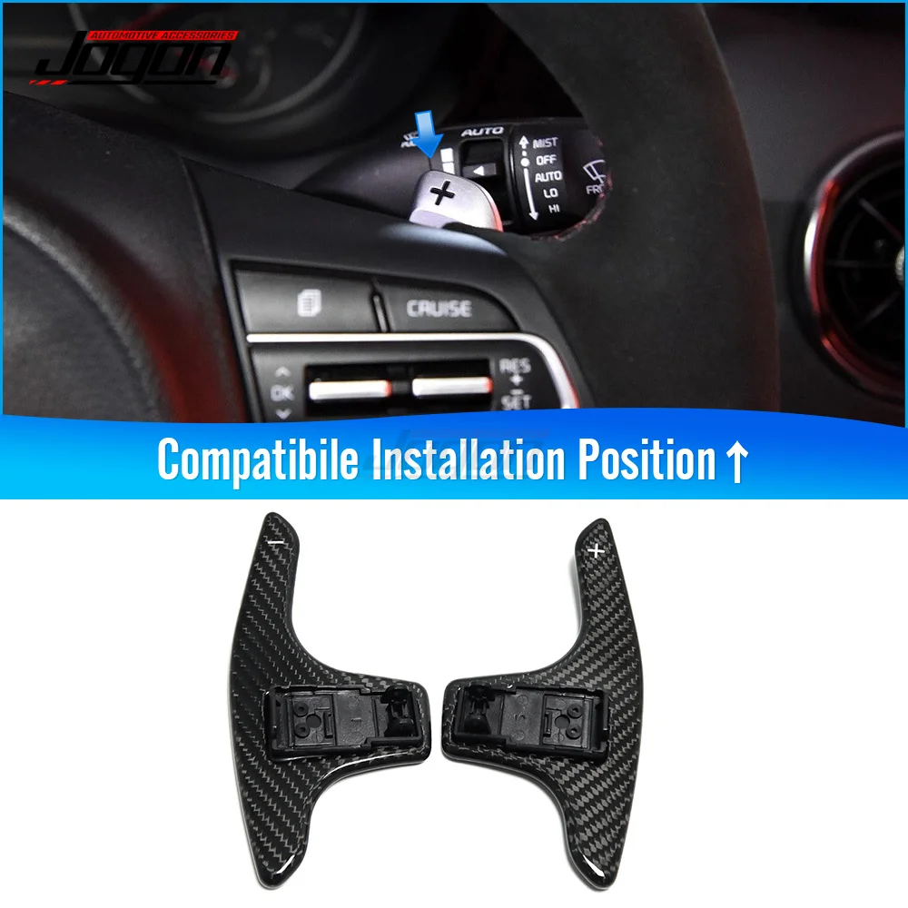 For KIA Stinger GTS GT Line Hatchback 2018-2022 100% Carbon Fiber Car Steering Wheel Shift Blade Paddle Shifter Extension