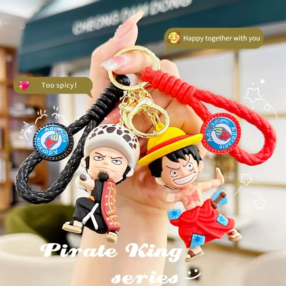 One Piece Anime Anime Peripheral Cartoon Keychain Couple Backpack Car Keychain Claw Doll Machine Small Gift Christmas Gift